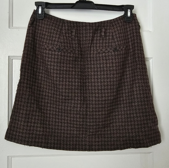 Halogen (Nordstrom) Women's Tweed Houndstooth A-Line Mini Skirt with Pockets - Picture 2 of 5